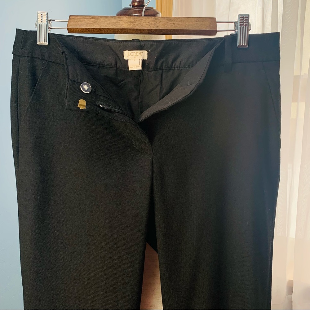J. Crew Black Lightweight Wool Cropped Pants - Picture 4 of 7